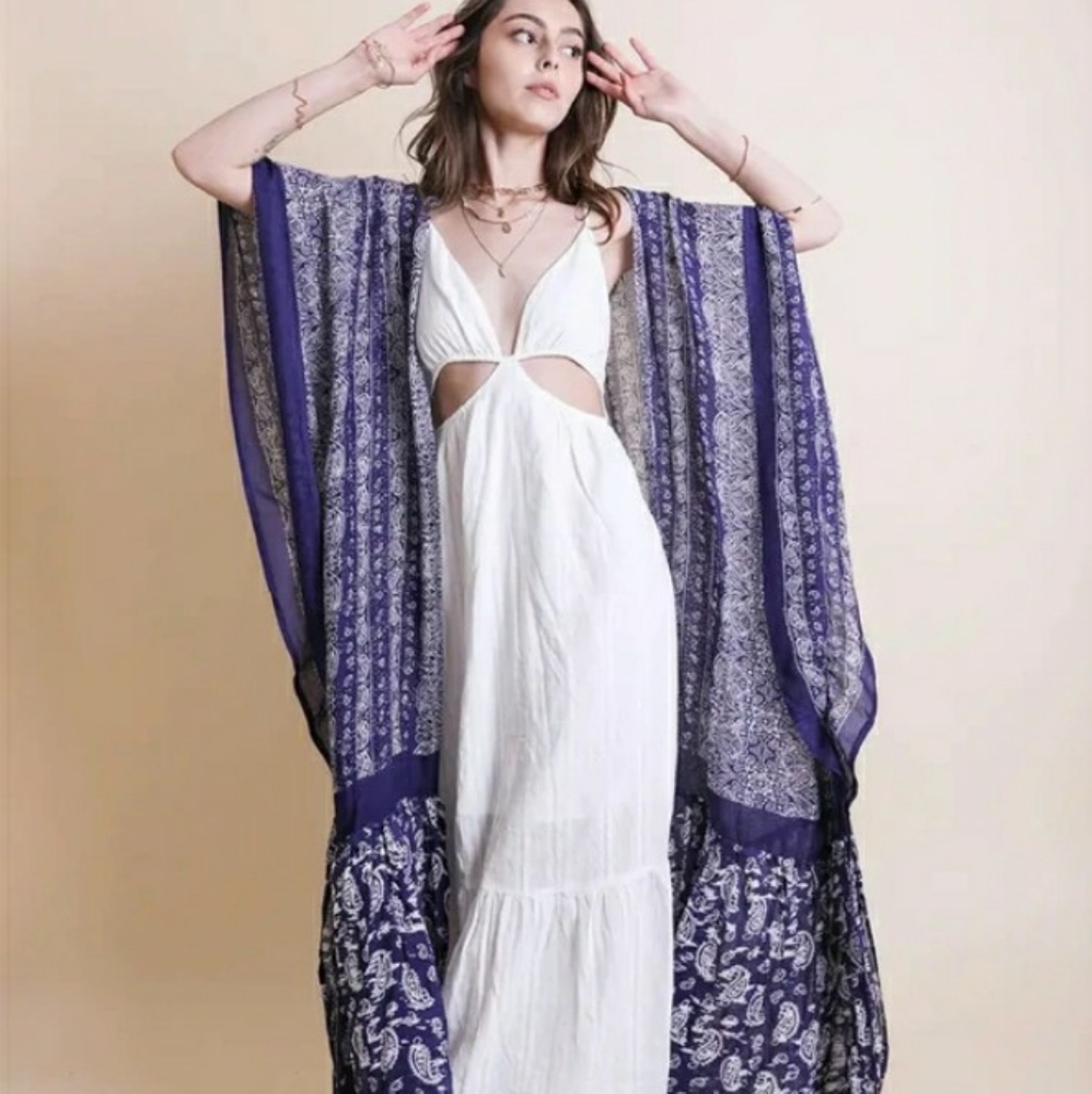 Passion Flower Luxe Boho Kimono